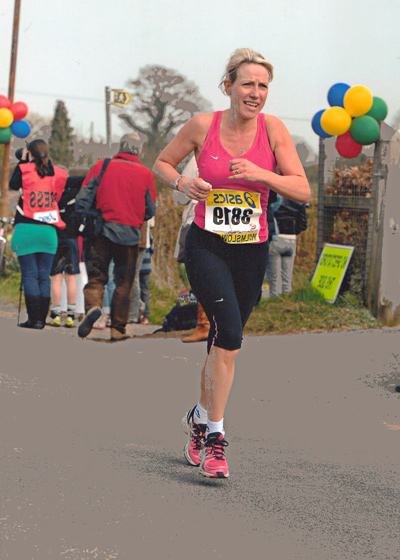 Carol running the marathon