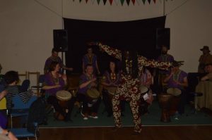 Dancer Sens with African Drummers